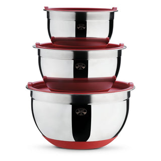 Coltellerie Berti I Cucinieri The Professionals set of 3 mixing bowls with lid - Buy now on ShopDecor - Discover the best products by COLTELLERIE BERTI 1895 design