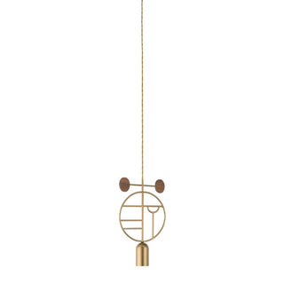 Nomon Wooden Dots pendant lamp gold structure 1 element - Buy now on ShopDecor - Discover the best products by NOMON design