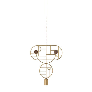 Nomon Wooden Dots pendant lamp gold structure 2 elements - Buy now on ShopDecor - Discover the best products by NOMON design