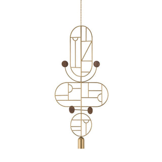 Nomon Wooden Dots pendant lamp gold structure 3 elements - Buy now on ShopDecor - Discover the best products by NOMON design