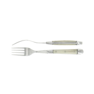 Forge de Laguiole Tradition table forks set with acrylic handle White Set 2 Buy on Shopdecor FORGE DE LAGUIOLE collections