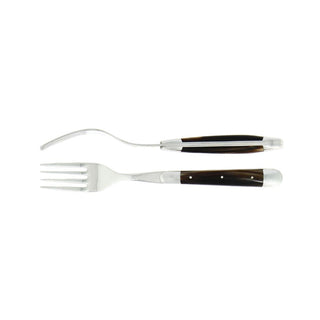 Forge de Laguiole Tradition table forks set with horn handle Black Set 2 Buy on Shopdecor FORGE DE LAGUIOLE collections
