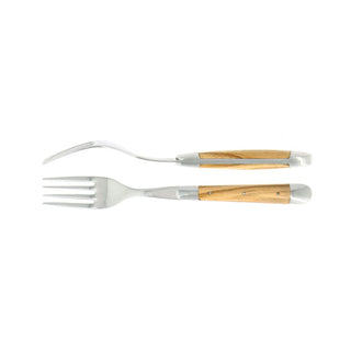 Forge de Laguiole Tradition table forks set with olive wood handle Set 2 Buy on Shopdecor FORGE DE LAGUIOLE collections