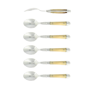 Forge de Laguiole Tradition set 6 coffee spoons with horn handle White Buy on Shopdecor FORGE DE LAGUIOLE collections