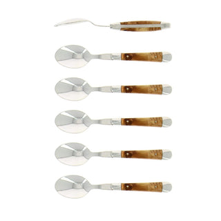 Forge de Laguiole Tradition set 6 coffee spoons with juniper handle Buy on Shopdecor FORGE DE LAGUIOLE collections