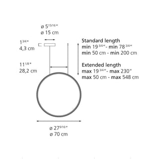 Artemide Discovery Vertical 70 suspension lamp LED #variant# | Acquista i prodotti di ARTEMIDE ora su ShopDecor
