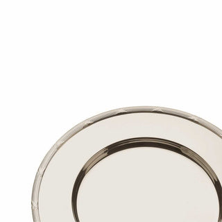 Broggi Classica presentation plate with Rubans decoration diam. 32 cm. silver plated nickel #variant# | Acquista i prodotti di BROGGI ora su ShopDecor