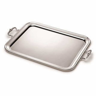Broggi Classica rectangular tray with handles 62x48 cm. silver plated nickel #variant# | Acquista i prodotti di BROGGI ora su ShopDecor