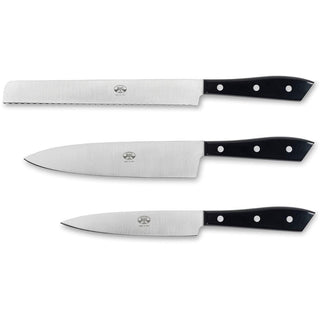 Coltellerie Berti Compendio block with 3 kitchen knives 8560 black #variant# | Acquista i prodotti di COLTELLERIE BERTI 1895 ora su ShopDecor
