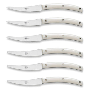 Coltellerie Berti Convivio Nuovo set 6 steak knives 616 ivory #variant# | Acquista i prodotti di COLTELLERIE BERTI 1895 ora su ShopDecor