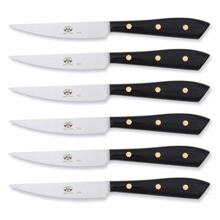 Coltellerie Berti Gualtiero Marchesi set 6 steak knives 2860 black #variant# | Acquista i prodotti di COLTELLERIE BERTI 1895 ora su ShopDecor