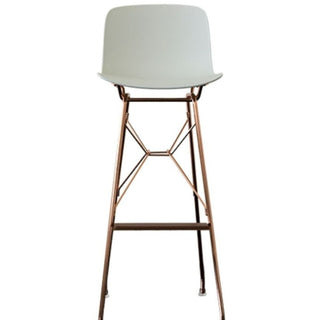 Magis Troy Wireframe high stool in polypropylene with copper structure h. 102 cm. Buy on Shopdecor MAGIS collections