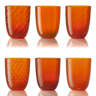 Nason Moretti Idra set 6 water glasses different texture Buy on Shopdecor NASON MORETTI collections