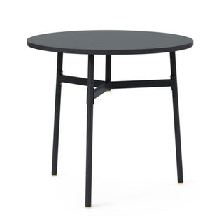 Normann Copenhagen Union table with laminate top diam. 80 cm, h. 74.5 cm. and steel legs - Buy now on ShopDecor - Discover the best products by NORMANN COPENHAGEN design