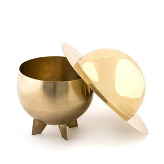 Diesel with Seletti Cosmic Diner Lunar cup with cover brass gold #variant# | Acquista i prodotti di DIESEL LIVING WITH SELETTI ora su ShopDecor