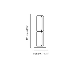 Flos Noctambule Floor 2 High Cylinders floor lamp - Buy now on ShopDecor - Discover the best products by FLOS design