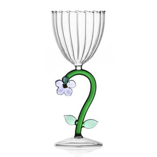 Ichendorf Botanica optical stemmed glass lilac flower by Alessandra Baldereschi Buy on Shopdecor ICHENDORF collections