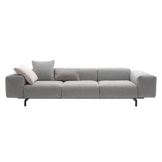 Kartell Largo 3 seater modular sofa pied de poule in black removable fabric Buy on Shopdecor KARTELL collections