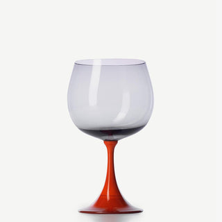 Nason Moretti Burlesque bourgogne red wine chalice coral red and grey Buy on Shopdecor NASON MORETTI collections