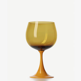 Nason Moretti Burlesque bourgogne red wine chalice yellow sunflower and brown Buy on Shopdecor NASON MORETTI collections