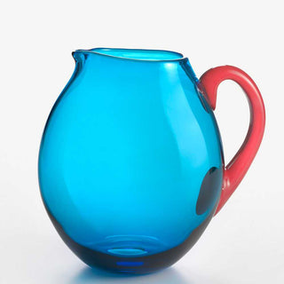Nason Moretti Dandy pitcher aquamarine with coral red handle Buy on Shopdecor NASON MORETTI collections