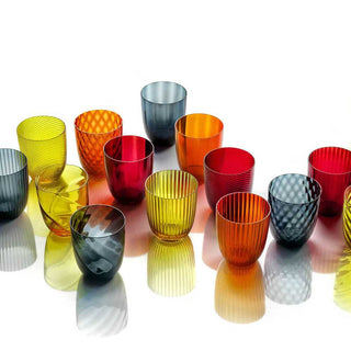 Nason Moretti Idra twisted optic set 16 glasses different colors Buy on Shopdecor NASON MORETTI collections