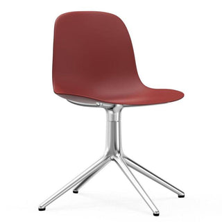Normann Copenhagen Form polypropylene swivel chair with 4 aluminium legs Normann Copenhagen Form Red - Buy now on ShopDecor - Discover the best products by NORMANN COPENHAGEN design