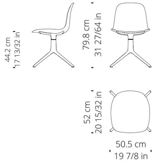 Normann Copenhagen Form polypropylene swivel chair with 4 aluminium legs - Buy now on ShopDecor - Discover the best products by NORMANN COPENHAGEN design