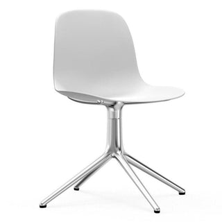 Normann Copenhagen Form polypropylene swivel chair with 4 aluminium legs Normann Copenhagen Form White - Buy now on ShopDecor - Discover the best products by NORMANN COPENHAGEN design