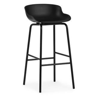 Normann Copenhagen Hyg steel bar stool with polypropylene seat h. 75 cm. Normann Copenhagen Hyg Black - Buy now on ShopDecor - Discover the best products by NORMANN COPENHAGEN design