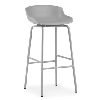 Normann Copenhagen Hyg steel bar stool with polypropylene seat h. 75 cm. Normann Copenhagen Hyg Grey - Buy now on ShopDecor - Discover the best products by NORMANN COPENHAGEN design