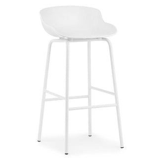 Normann Copenhagen Hyg steel bar stool with polypropylene seat h. 75 cm. Normann Copenhagen Hyg White - Buy now on ShopDecor - Discover the best products by NORMANN COPENHAGEN design