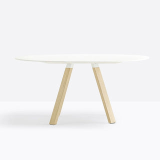 Pedrali Arki-table Compact diam.139 cm. in white solid laminate Buy on Shopdecor PEDRALI collections