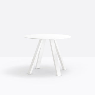 Pedrali Arki-table ARK5 diam.99 cm. in white solid laminate Buy on Shopdecor PEDRALI collections