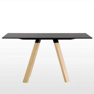 Pedrali Arki-table Fenix 139x139 cm. in black solid laminate Buy on Shopdecor PEDRALI collections