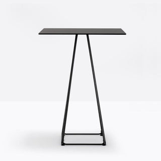 Pedrali Lunar 5444 table with black solid laminate top 70x70 cm. Buy on Shopdecor PEDRALI collections