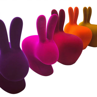 Qeeboo Rabbit Chair Velvet Finish in the shape of a rabbit Buy on Shopdecor QEEBOO collections