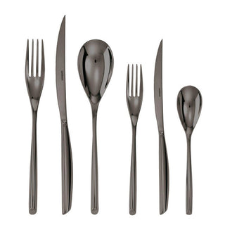 Sambonet Bamboo cutlery set 36 pieces PVD Black Buy on Shopdecor SAMBONET collections