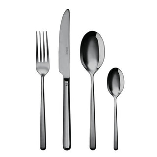 Sambonet Linear cutlery set 24 pieces PVD Black Buy on Shopdecor SAMBONET collections