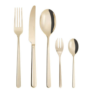 Sambonet Linear cutlery set 30 pieces PVD Champagne Buy on Shopdecor SAMBONET collections