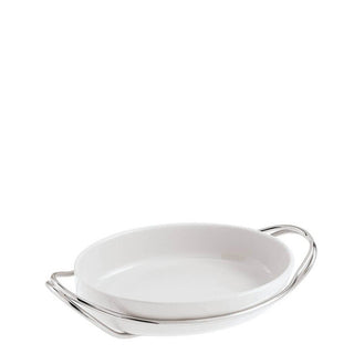 Sambonet New Living holder with oval dish 39 x 27 cm Silver Buy on Shopdecor SAMBONET collections