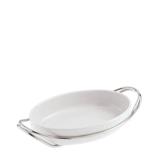 Sambonet New Living holder with oval dish 44 x 27 cm Silver Buy on Shopdecor SAMBONET collections