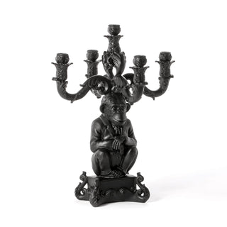 Seletti Burlesque Chimp 5-arm candelabra Black Buy on Shopdecor SELETTI collections