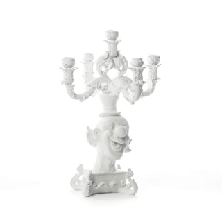 Seletti Burlesque Clown 5-arm candelabra White - Buy now on ShopDecor - Discover the best products by SELETTI design