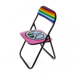 Seletti Blow Peace folding chair with peace decor Buy on Shopdecor SELETTI collections