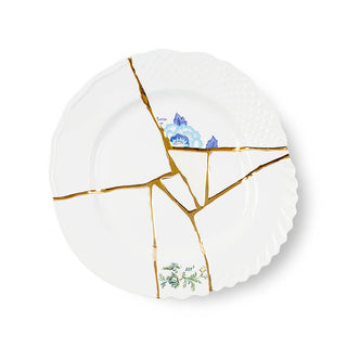 Seletti Kintsugi dinner plate in porcelain/24 carat gold mod. 3 Buy on Shopdecor SELETTI collections