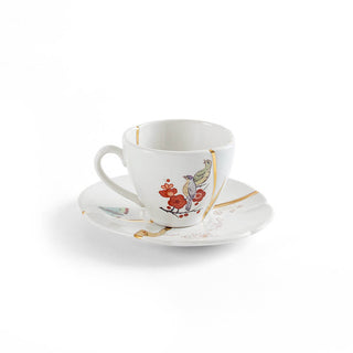Seletti Kintsugi coffee cup-saucer in porcelain/24 carat gold mod. 2 - Buy now on ShopDecor - Discover the best products by SELETTI design