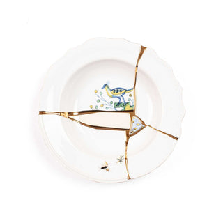 Seletti Kintsugi soup plate in porcelain/24 carat gold mod. 1 Buy on Shopdecor SELETTI collections