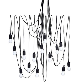 Seletti Maman chandelier with 14 LED bulbs for interiors Brushed steel Buy on Shopdecor SELETTI collections