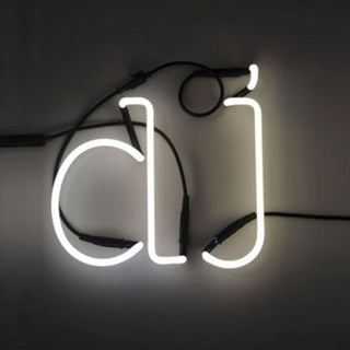 Seletti Neon Art Dj wall light letter white Buy on Shopdecor SELETTI collections